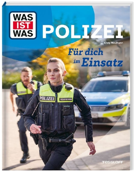 Buchcover und Innenansicht für das Buch: WAS IST WAS Polizei. Für dich im Einsatz