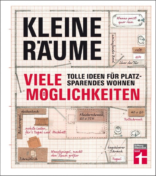 Buchcover und Innenansicht für das Buch: Kleine Räume - viele Möglichkeiten