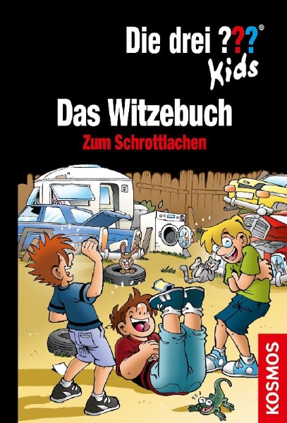 Buchcover und Innenansicht für das Buch: Die drei ??? Kids Das Witzebuch