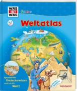 Buchcover und Innenansicht für das Buch: WAS IST WAS Junior Weltatlas für Kinder