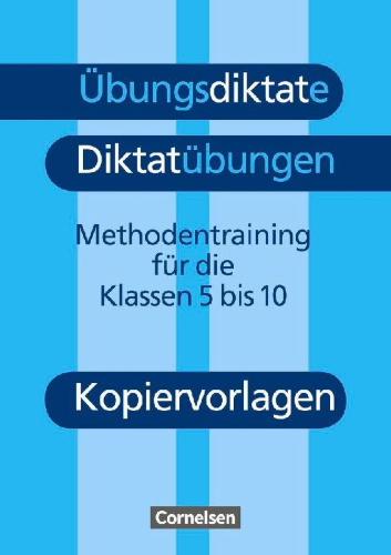 Buchcover und Innenansicht für das Buch: Übungsdiktate, Diktatübungen. Kopiervorlagen. Neue Rechtschreibung