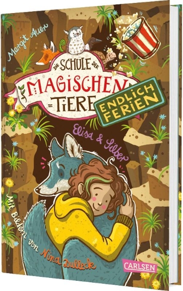 Buchcover und Innenansicht für das Buch: Die Schule der magischen Tiere. Endlich Ferien 9: Elisa und Silber