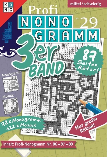 Buchcover und Innenansicht für das Buch: Profi-Nonogramm 3er-Band Nr. 29