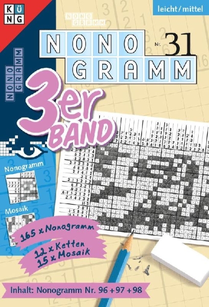 Buchcover und Innenansicht für das Buch: Nonogramm 3er-Band Nr. 31