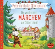 Buchcover und Innenansicht für das Buch: Reise durch das Märchenland - Die wunderbaren Märchen der Brüder Grimm (Audio-CD)