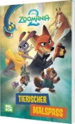 Buchcover und Innenansicht für das Buch: Disney Kreative Beschäftigung: Zoomania 2: Tierischer Malspaß