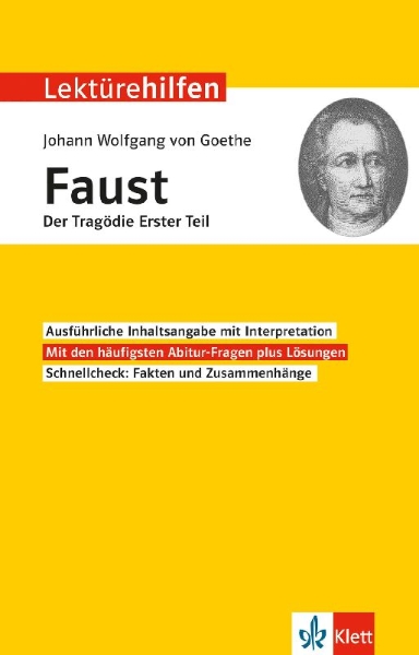 Buchcover und Innenansicht für das Buch: Lektürehilfen Johann Wolfgang von Goethe "Faust - Der Tragödie erster Teil"