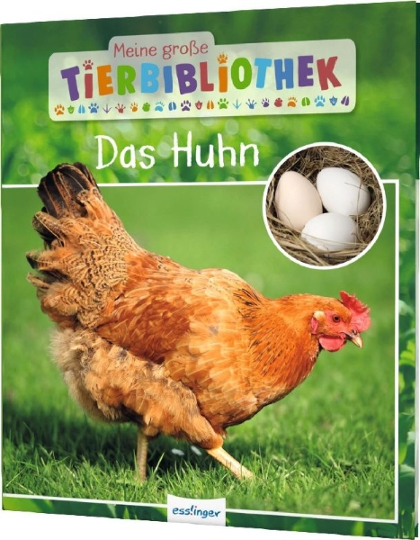 Buchcover und Innenansicht für das Buch: Meine große Tierbibliothek: Das Huhn