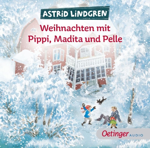 Buchcover und Innenansicht für das Buch: Weihnachten mit Pippi, Madita und Pelle
