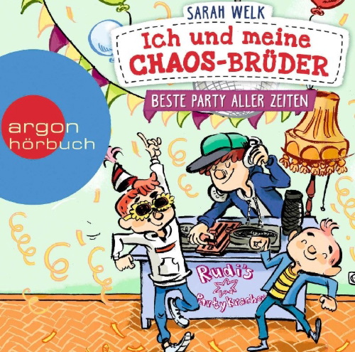 Buchcover und Innenansicht für das Buch: Ich und meine Chaos-Brüder - Beste Party aller Zeiten
