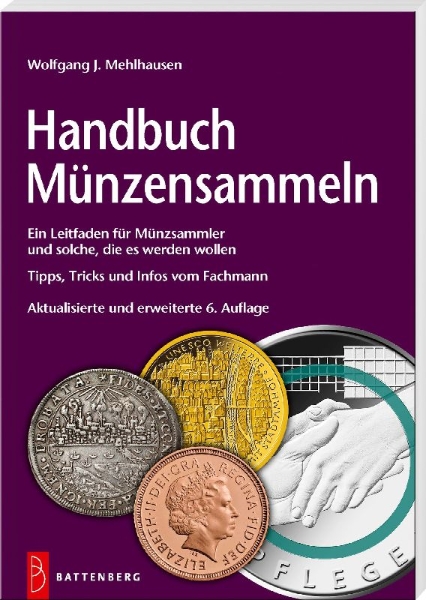 Buchcover und Innenansicht für das Buch: Handbuch Münzensammeln