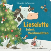 Buchcover und Innenansicht für das Buch: Lieselotte feiert Weihnachten 