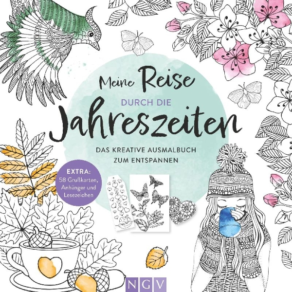 Buchcover und Innenansicht für das Buch: Meine Reise durch die Jahreszeiten
