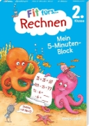 Buchcover und Innenansicht für das Buch: Fit fürs Rechnen 2. Klasse. Mein 5-Minuten-Block