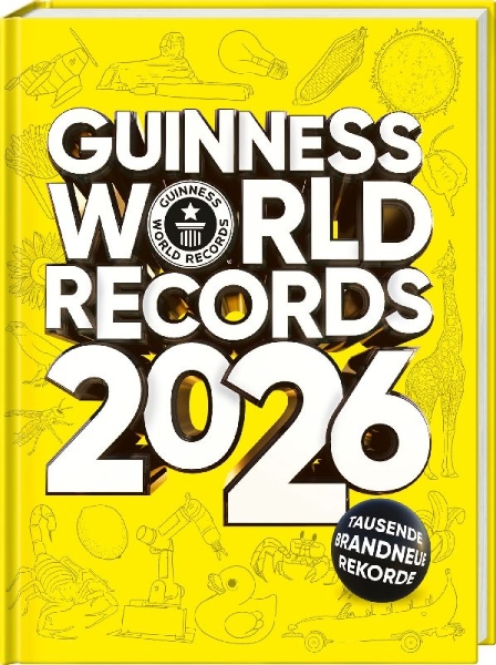 Buchcover und Innenansicht für das Buch: Guinness World Records 2026