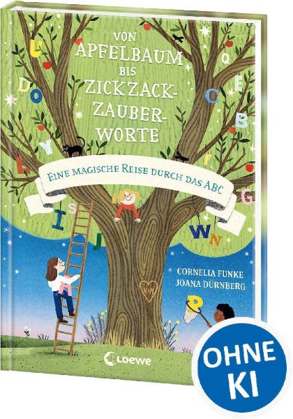 Buchcover und Innenansicht für das Buch: Von Apfelbaum bis Zickzackzauberworte