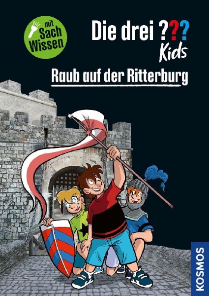 Buchcover und Innenansicht für das Buch: Die drei ??? Kids Raub auf der Ritterburg