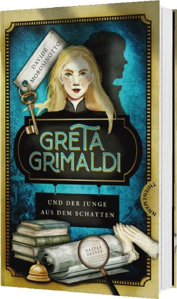 Buchcover und Innenansicht für das Buch: Greta Grimaldi und der Junge aus dem Schatten