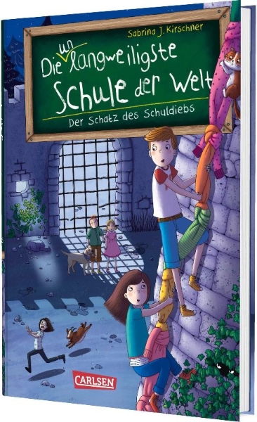 Buchcover und Innenansicht für das Buch: Die unlangweiligste Schule der Welt 10: Der Schatz des Schuldiebs