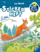 Buchcover und Innenansicht für das Buch: Wieso? Weshalb? Warum? Stickerheft: Im Wald