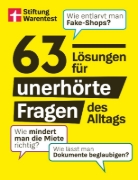 Buchcover und Innenansicht für das Buch: 63 Lösungen für unerhörte Fragen des Alltags
