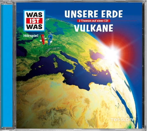 Buchcover und Innenansicht für das Buch: Was ist was Hörspiel-CD: Unsere Erde/ Vulkane