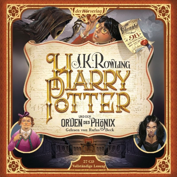 Buchcover und Innenansicht für das Buch: Harry Potter and the Order of the Phoenix