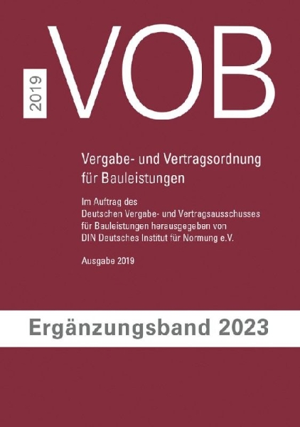 Buchcover und Innenansicht für das Buch: VOB Vergabe- und Vertragsordnung für Bauleistungen