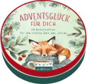Buchcover und Innenansicht für das Buch: Adventskalender in der Dose. Adventsglück für dich