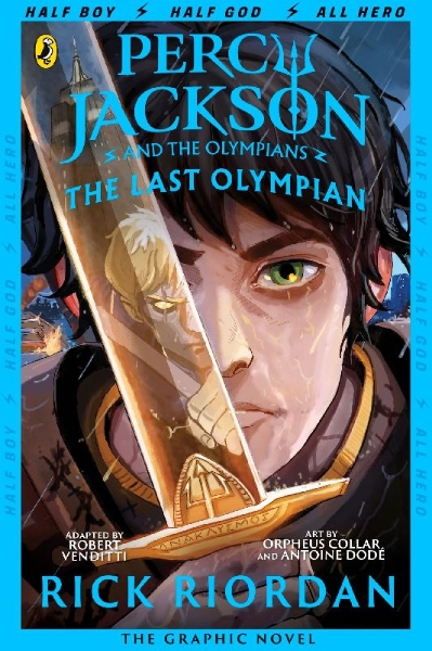 Buchcover und Innenansicht für das Buch: The Last Olympian: The Graphic Novel (Percy Jackson Book 5)