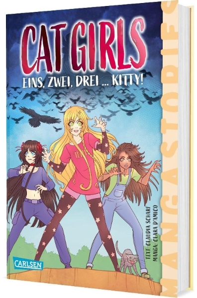 Buchcover und Innenansicht für das Buch: CAT GIRLS Band 3 - Eins, zwei, drei... Kitty