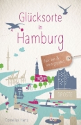 Buchcover und Innenansicht für das Buch: Glücksorte in Hamburg