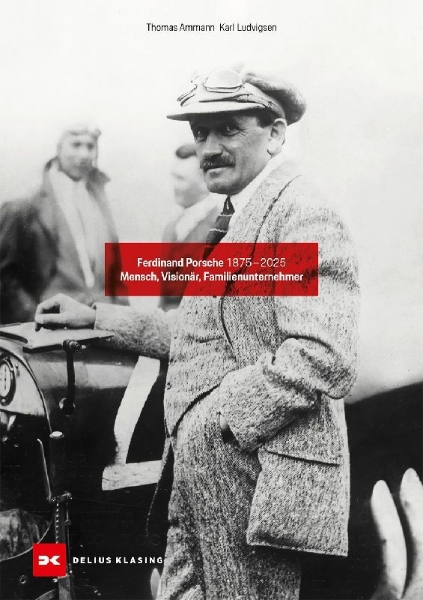 Buchcover und Innenansicht für das Buch: Ferdinand Porsche 1875-2025