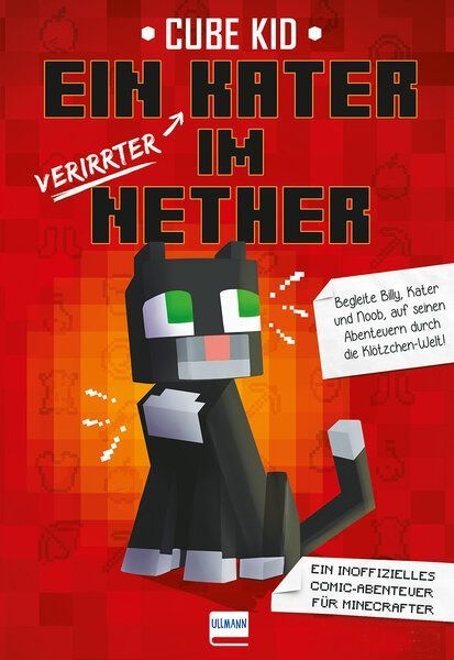 Buchcover und Innenansicht für das Buch: Ein (verirrter) Kater im Nether