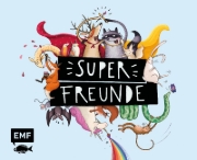 Buchcover und Innenansicht für das Buch: Superfreunde - Das Freundebuch
