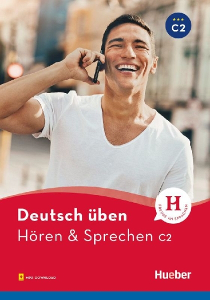 Buchcover und Innenansicht für das Buch: deutsch üben. Hören & Sprechen C2. Buch mit Audios online