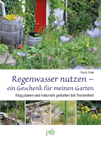 Buchcover und Innenansicht für das Buch: Regenwasser nutzen - ein Geschenk für meinen Garten