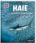 Buchcover und Innenansicht für das Buch: WAS IST WAS Band 95 Haie. Im Reich der schnellen Jäger