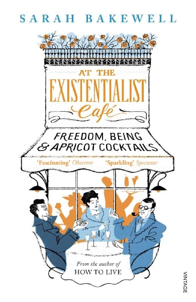 Buchcover und Innenansicht für das Buch: At The Existentialist Café