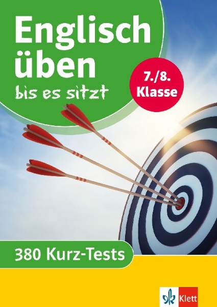 Buchcover und Innenansicht für das Buch: Englisch üben bis es sitzt 7./8. Klasse
