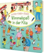 Buchcover und Innenansicht für das Buch: Wimmelspaß in der Kita