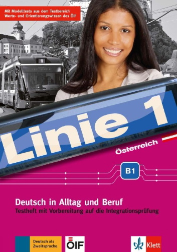 Buchcover und Innenansicht für das Buch: Linie 1 Österreich B1. Testheft mit Prüfungsvorbereitung und Audio-CD