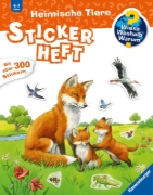 Buchcover und Innenansicht für das Buch: Wieso? Weshalb? Warum? Stickerheft: Heimische Tiere