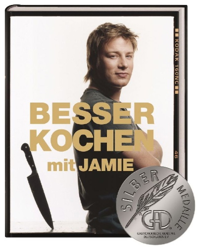 Buchcover und Innenansicht für das Buch: Besser kochen mit Jamie Oliver