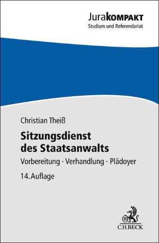 Buchcover und Innenansicht für das Buch: Sitzungsdienst des Staatsanwalts