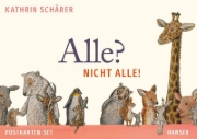 Buchcover und Innenansicht für das Buch: Alle? Nicht alle! Postkarten-Set