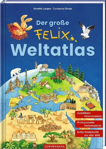 Buchcover und Innenansicht für das Buch: Der große Felix-Weltatlas