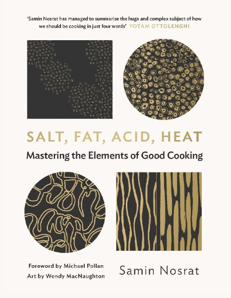 Buchcover und Innenansicht für das Buch: Salt, Fat, Acid, Heat