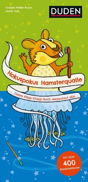 Buchcover und Innenansicht für das Buch: Hokuspokus Hamsterqualle - Dieses Klipp-Klapp-Buch verzaubert alle - Ab 4 Jahren