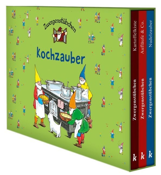 Buchcover und Innenansicht für das Buch: Zwergenstübchen-Schuber - Kochzauber